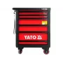 Yato YT-5530 7-Schubladen-Werkstattwagen Stahl Schwarz/Rot