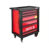 Yato YT-5530 7-Schubladen-Werkstattwagen Stahl Schwarz/Rot