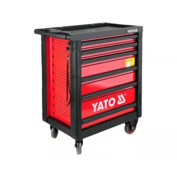 Yato YT-5530 7-Schubladen-Werkstattwagen Stahl Schwarz/Rot