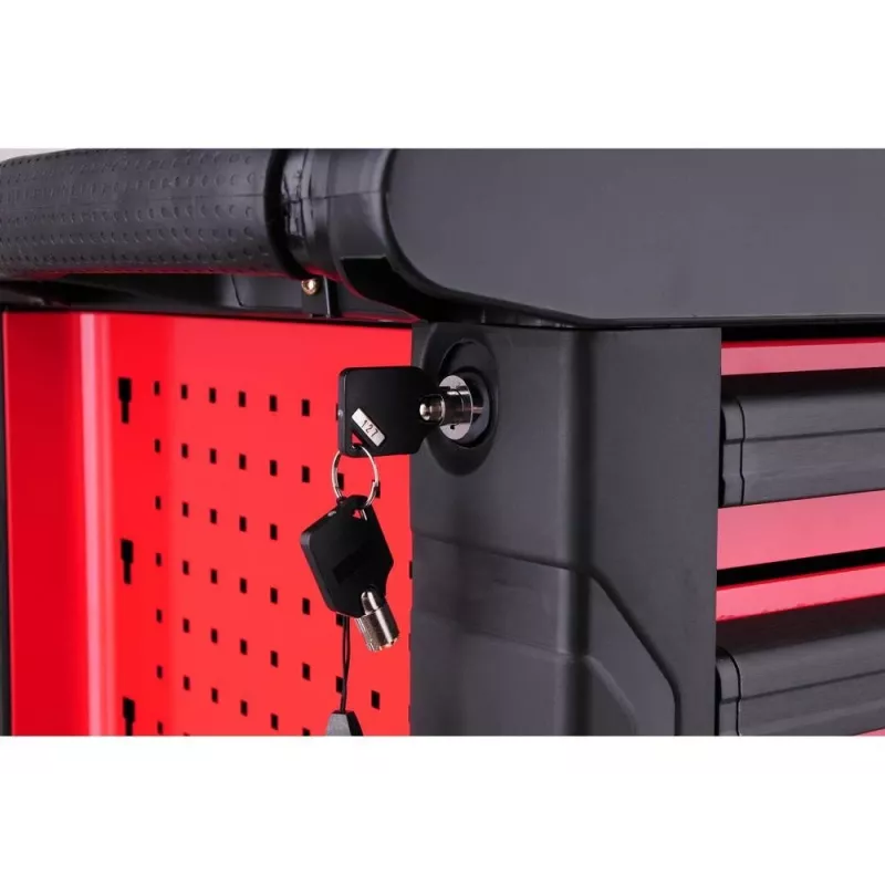 Yato YT-5530 7-Schubladen-Werkstattwagen Stahl Schwarz/Rot