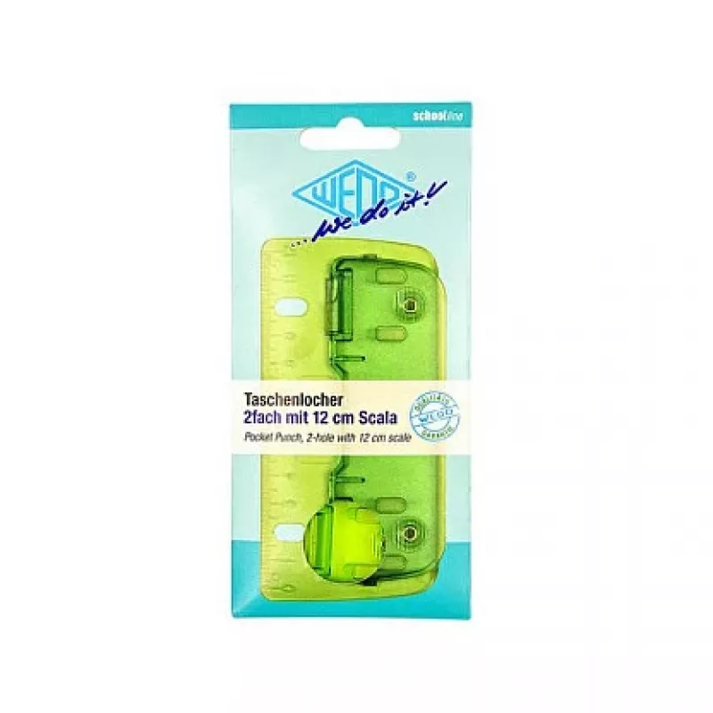 WEDO 67811 Taschenlocher Grün 2-Loch 8 Blatt