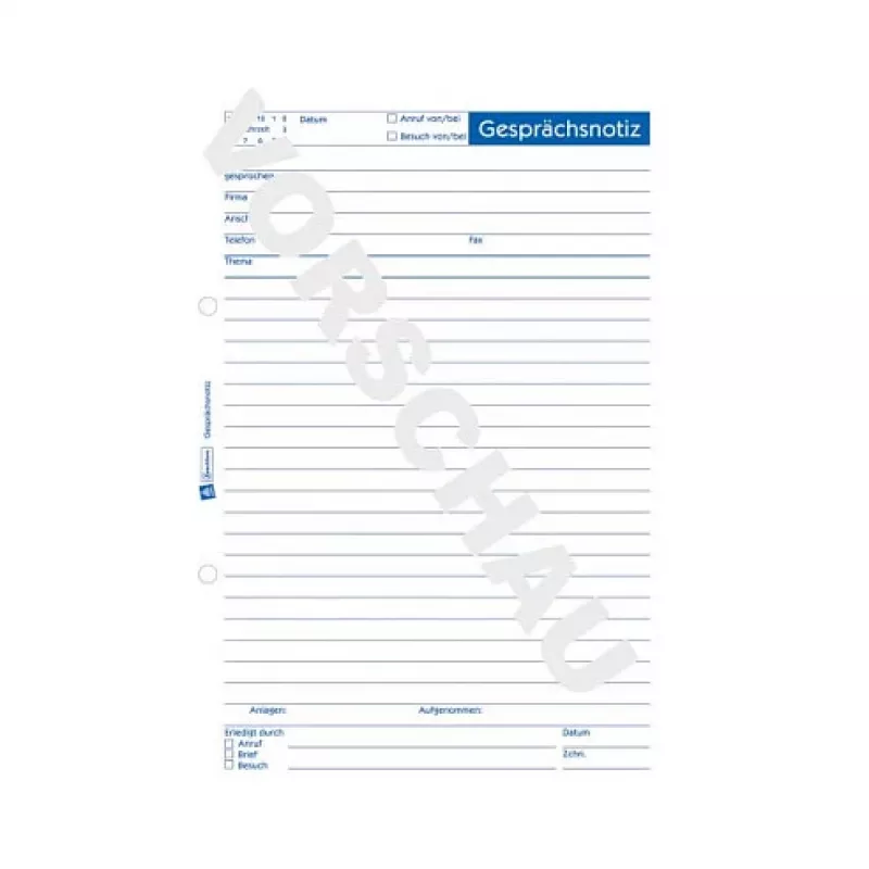 Avery Zweckform 1210 Besprechungsnotizblock A5 Recyclingpapier - 50 Blatt