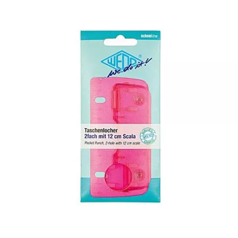 WEDO 67809 Taschenlocher, 3 Blatt, Ice Pink