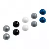 MAUL Magnete Ø 3,0 x 1,9 mm, 10-teiliges Set, Silber, Schwarz, Weiß, Grau, Blau