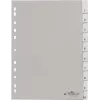 DURABLE 644110 Blanko-Register, Polypropylen, 10 Registerlaschen, Grau, A4