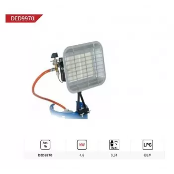 DEDRA Gas-Strahlenheizer für Flasche 4,6kW