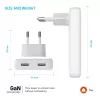 Fixed Slim 2xUSB-C Reiseladegerät 65W GaN PD Weiß