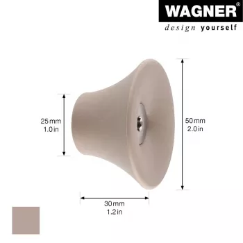 Wagner design yourself TULIP Garderobenhaken GH 0322, 1 Haken, Taupe (17032221)