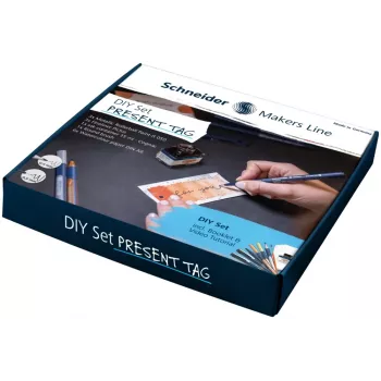 Schneider DIY Geschenkanhänger-Set Weiß mit Gold- und Silber-Metallic-Markern (ML85060902)