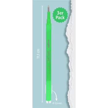 ONLINE magiXX Gelstift-Nachfüllung Grün 0,7 mm 3 Stück (40165/3)