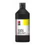 Marabu Textil Textilfarbe, Schwarz, 500 ml, wasserbasiert, für helle Textilien, waschbeständig bis 40°C 17160075073