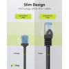 Goobay Ultraflexibles CAT 6A Slim U/UTP Patchkabel, Schwarz, 0,25 m, Extra-Kurze Snagless-Anschlüsse 74233