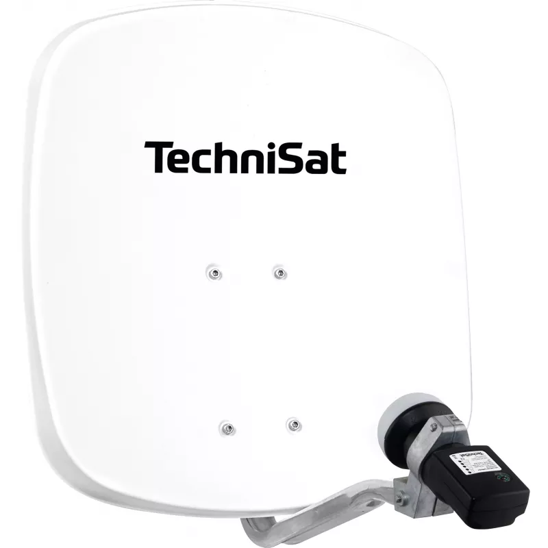 TechniSat SAT-Spiegel mit LNB, 45 cm Schüssel, Aluminium, Single LNB (1745/8195)