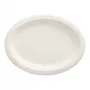 PAPSTAR pure Ovale Zuckerrohr-Teller 260 x 200 mm, 50 Stück, kompostierbar, mikrowellengeeignet 89741