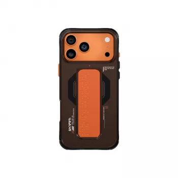 Skinarma Haxa Hülle für iPhone 17 Pro Max Magnetische Ladefunktion + Grip-Stand Graphit