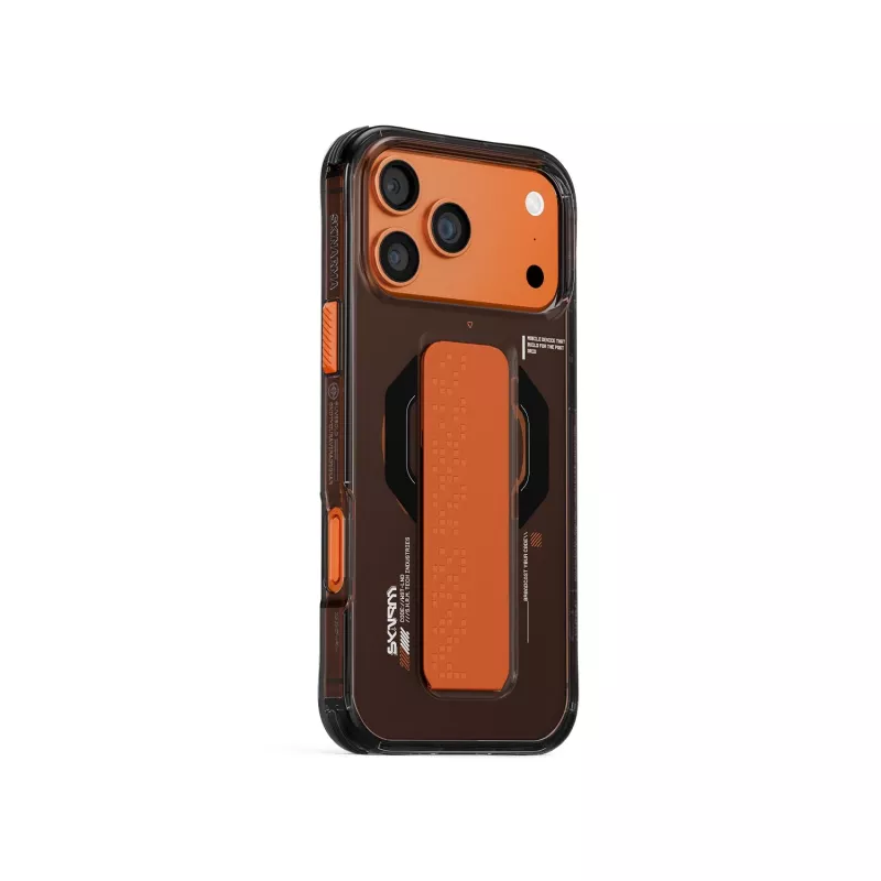 Skinarma Haxa Hülle für iPhone 17 Pro Max Magnetische Ladefunktion + Grip-Stand Graphit