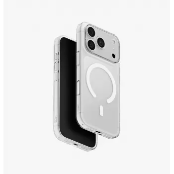 UNIQ Hybrid Hülle für iPhone 18 Pro / 17 Pro mit Magclick Charging Airsuit Transparent