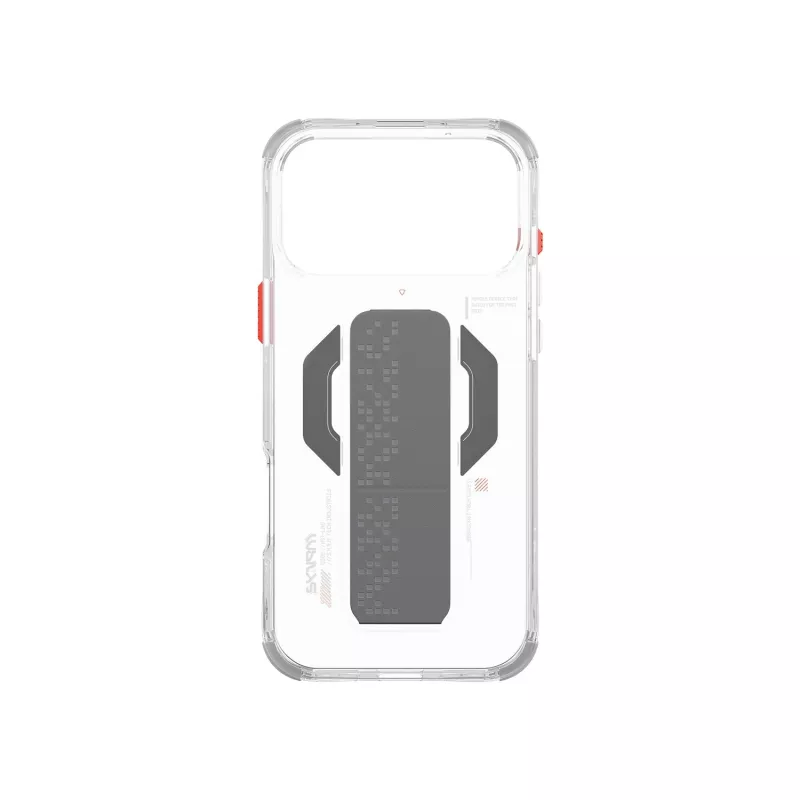 SKINARMA Haxa Hülle für iPhone 17 Pro Max mit magnetischer Ladefunktion und Griffständer - Transparent