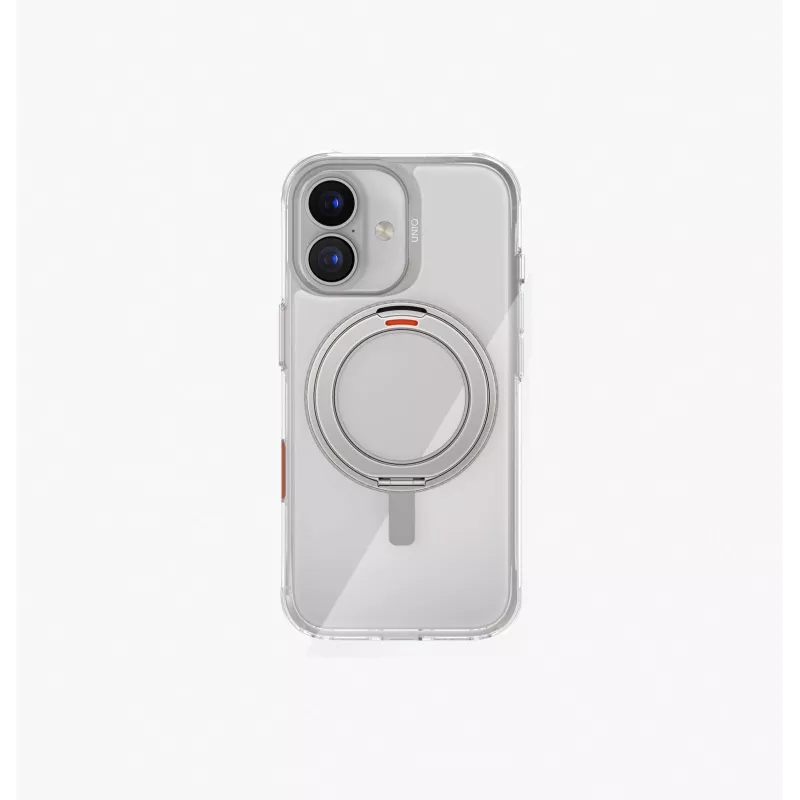 UNIQ Swivix Hülle für iPhone 17 mit 360° drehbarem Kickstand, Transparent