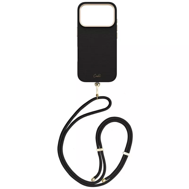 UNIQ Coehl Mirelle Magnetische Ladetasche für iPhone 17 Pro, Ebony