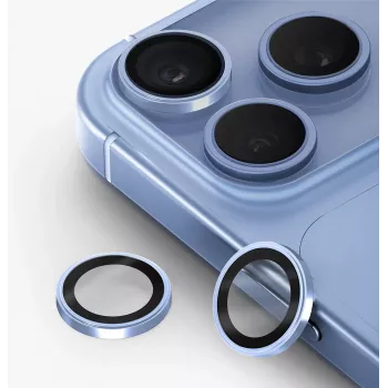 UNIQ Optix Prime Kameraobjektiv-Schutz für iPhone 18 Pro / iPhone 18 Pro Max – Glacier Chrome mit Applikator