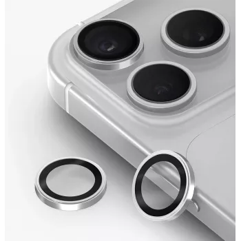 UNIQ Optix Prime Kamera-Objektivschutz für iPhone 18 Pro / iPhone 18 Pro Max – Silber mit Applikator