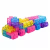 LEAN TOYS Gummibausteine Flexibles Konstruieren Transparent Bunt 20 Stk