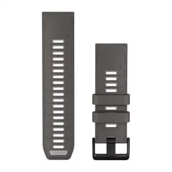 Garmin QuickFit 26 Uhrenarmbänder, Pebble Grey/Silver Grey Silikon [010-14510-00]