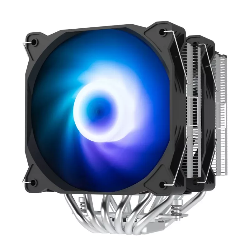 Zalman CNPS12X BP ARGB Dual-Tower CPU-Kühler, 2x120mm PWM-Lüfter, Schwarz