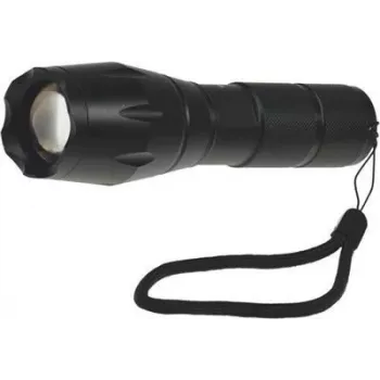 ChiliTec LED-Taschenlampe Zoom 10W, 3x AAA, Schwarz 22106