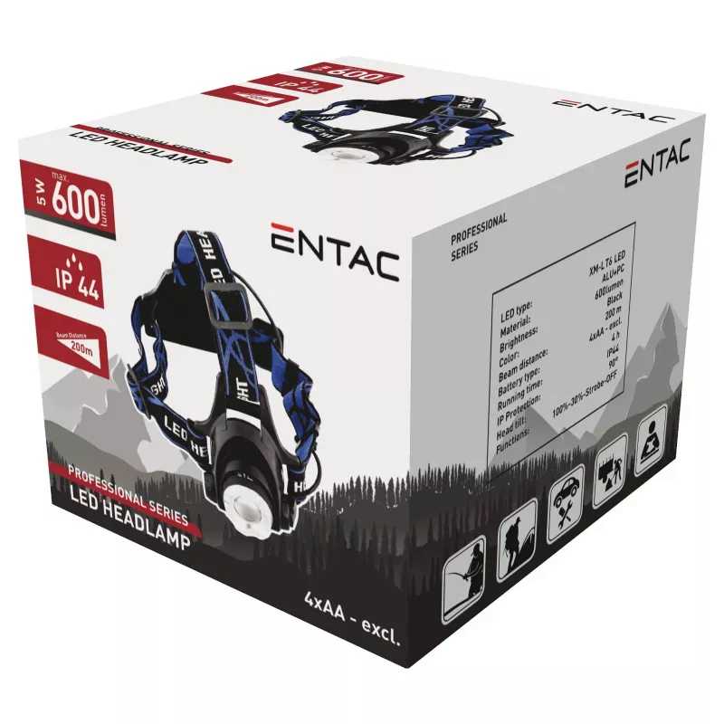 ENTAC Zoom 5W Aluminium LED-Taschenlampe