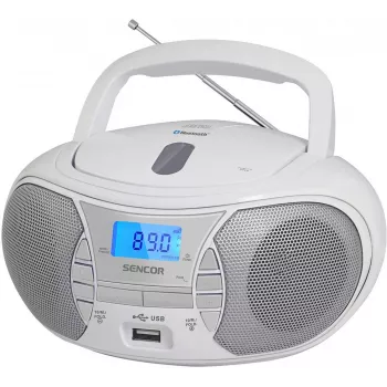 SENCOR SPT 2700WH CD/BT/MP3/USB/FM Radio Boombox Weiß