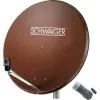 SCHWAIGER 80 cm Satellitenantennen-Set mit Single LNB, Ziegelrot