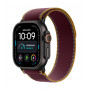 Apple Watch Ultra 4 GPS + Cellular 49 mm Titangehäuse Schwarz mit Trail Loop Burgund – M/L