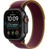 Apple Watch Ultra 4 GPS + Cellular 49 mm Titangehäuse Schwarz mit Trail Loop Burgund – M/L