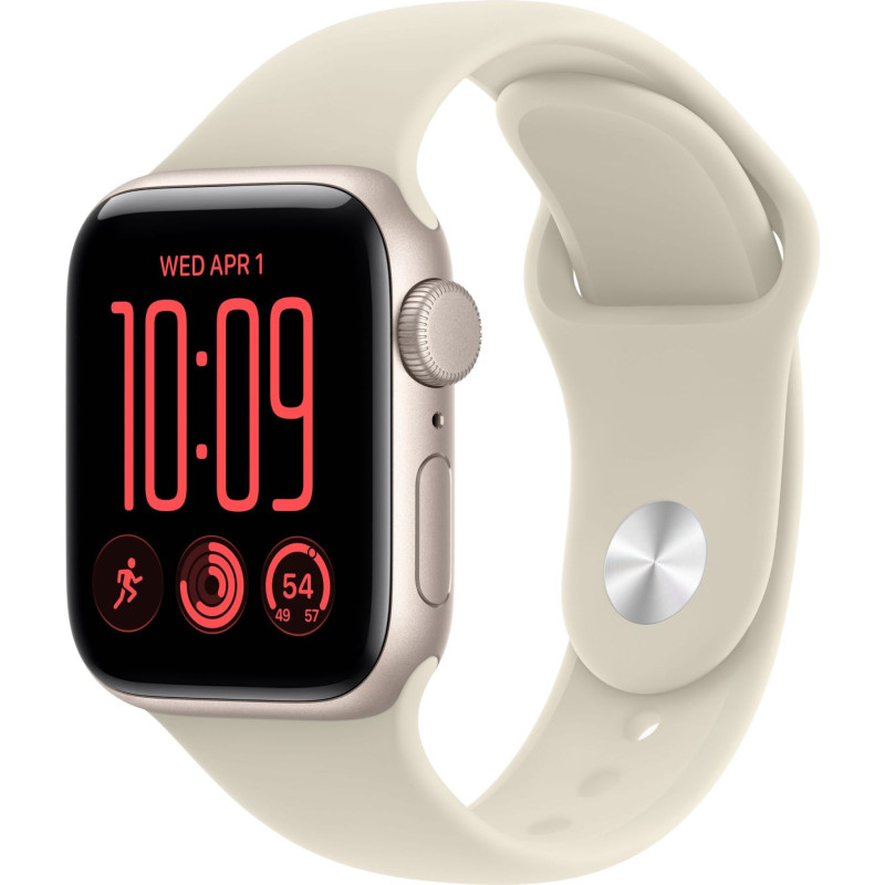 Apple Watch SE 3 GPS 40 mm Aluminiumgehäuse Polarstern mit Sportarmband Sand – S/M