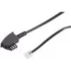 ShiverPeaks 70093-KOMSA - 3 m - TAE-F - RJ-11 - Schwarz - Stecker/Stecker - Rundes Telefonkabel