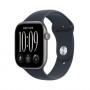 Apple Watch Series 12 GPS + Cellular 42 mm Aluminiumgehäuse Grau mit Sportarmband Blau – S/M