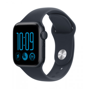 Apple Watch SE 3 GPS 40 mm Aluminiumgehäuse Mitternacht mit Sportarmband Blau – M/L