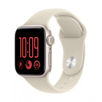 Apple Watch SE 3 GPS + Cellular 40 mm Aluminiumgehäuse Polarstern mit Sportarmband Sand – M/L