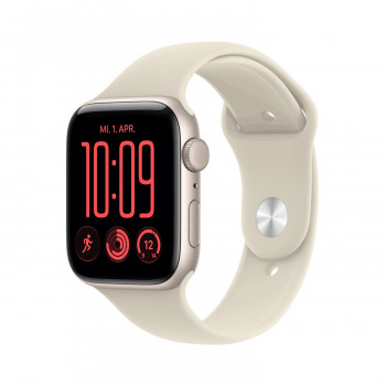 Apple Watch SE 3 GPS 44 mm Aluminiumgehäuse Polarstern mit Sportarmband Sand – M/L