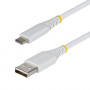 StarTech Geflochtenes USB 2.0 Kabel USB-A zu USB-C, 3 m, 15 W, Weiß