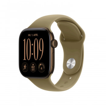 Apple Watch Series 12 GPS 42mm Dunkelbronze Aluminiumgehäuse mit Olive Sportarmband - M/L