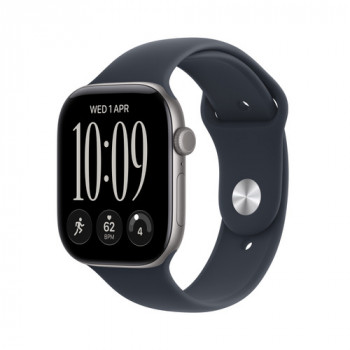 Apple Watch Series 12 GPS 42 mm Aluminiumgehäuse Grau mit Sportarmband Blau – M/L