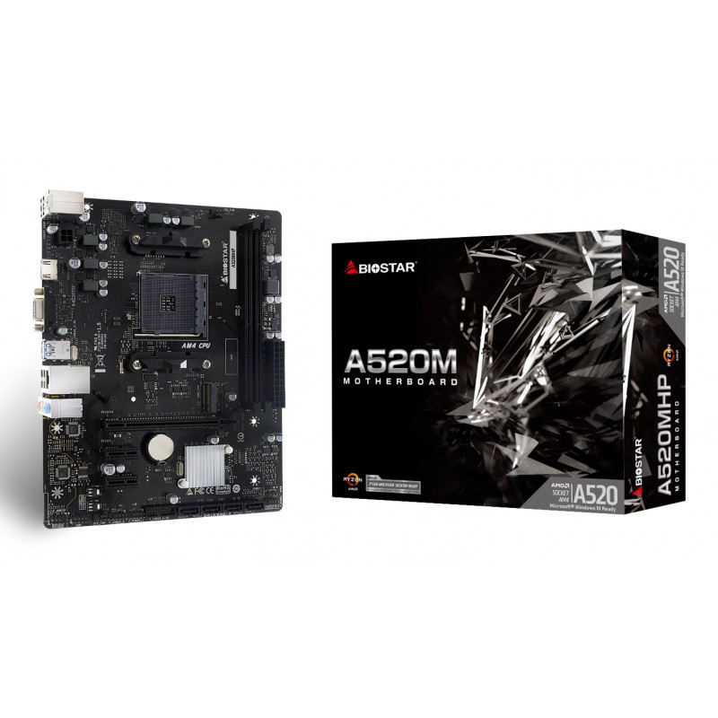 Biostar A520MHP 2.0 AMD A520 AM4 Micro-ATX Mainboard