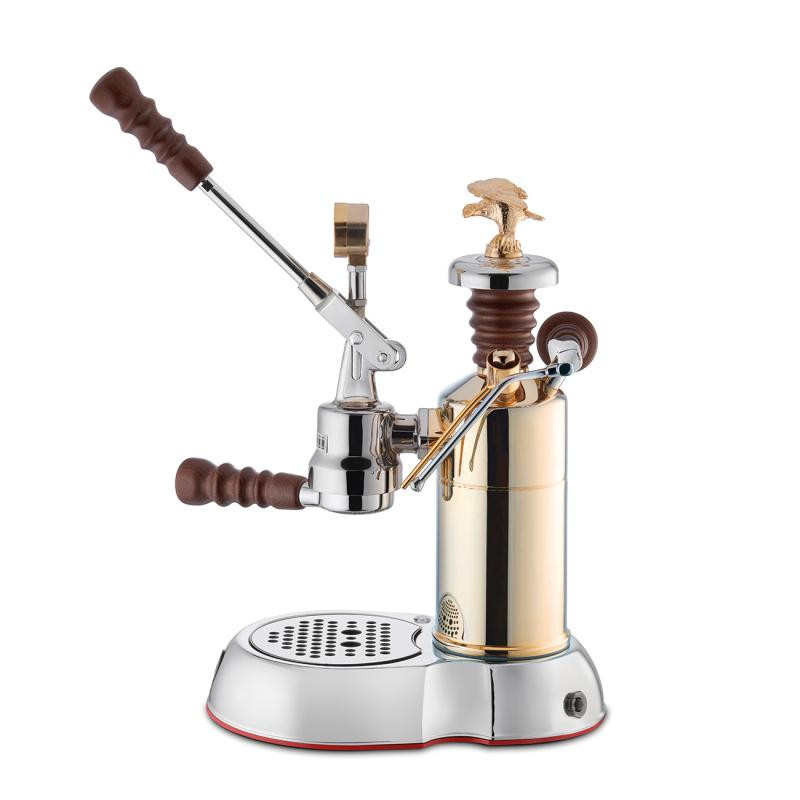 La Pavoni Esperto Competente LPLESC01EU Hebel-Espressomaschine, Chrom/Gold