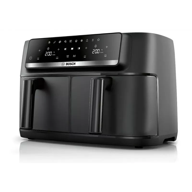 Bosch Serie 4 MAFD440B7 Dual-Basket-Heißluftfritteuse, 9 L, 2500 W, Schwarz