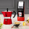 Bialetti Candyland Moka Express 3TZ Handkaffeemaschine, 150 ml, Rot