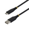 StarTech Geflochtenes USB 2.0 Kabel USB-A zu USB-C, 0,15 m, 15 W, Schwarz