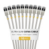 StarTech.com Slim Cat6a U/FTP Patchkabel RJ45, 0,3 m, Grau, 10er-Pack